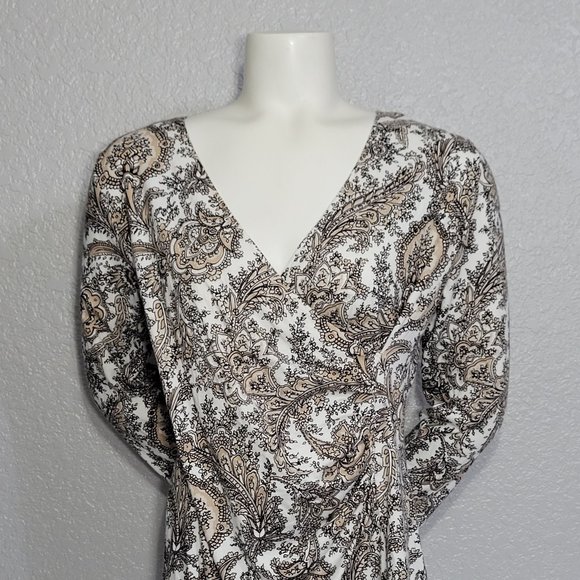 Talbots Tops - 3/4 Sleeve Surplice V-Neck Blouse Size - M